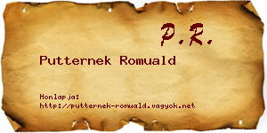Putternek Romuald névjegykártya